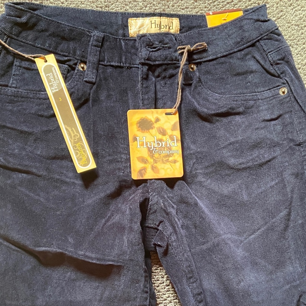 Hybrid & Company Men's Dark Blue Corduroy Pants